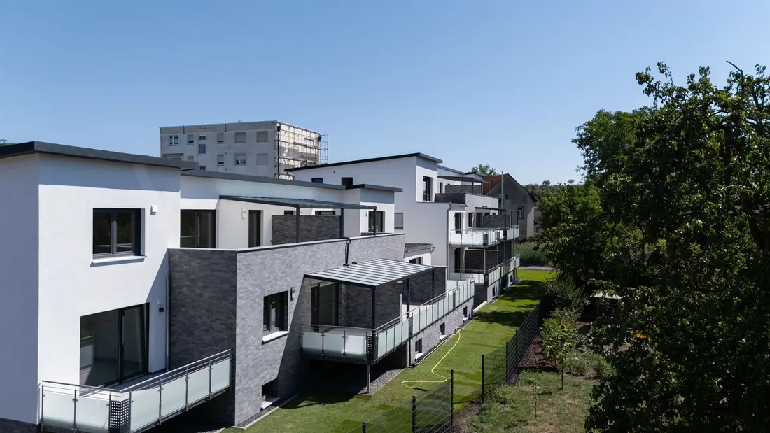 Neubaugebiet in Kraichtal-Unteröwisheim, Aussenansicht 2